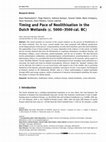 Research paper thumbnail of Timing and Pace of Neolithisation in the Dutch Wetlands (c. 5000-3500 cal. BC