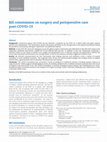 Research paper thumbnail of BJS commission on surgery and perioperative care post-COVID-19