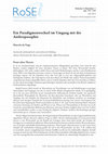 Research paper thumbnail of Ein Paradigmenwechsel im Umgang mit der Anthroposophie