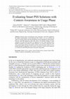 Research paper thumbnail of Evaluating Smart PSS Solutions with Context-Awareness in Usage Phase