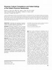 Research paper thumbnail of Physician Cultural Competence and Patient Ratings of the Patient-Physician Relationship