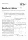 Research paper thumbnail of A note on the screening of hydrodynamic interactions, in electrophoresis, and in porous media