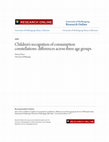 Research paper thumbnail of Children's recognition of consumption constellations: differences across three age groups