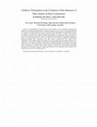 Research paper thumbnail of Children's Participation in the Evaluation of Bio-Indicators of Water Quality in Rural Communities