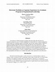 Research paper thumbnail of Electronic Portfolios as Capstone Experiences in a Graduate Program in Organizational Leadership