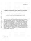 Research paper thumbnail of Geometric transitions and D-term SUSY breaking