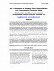 Research paper thumbnail of An Examination of Students’ Self-Efficacy Beliefs and Demonstrated Computer Skills