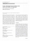 Research paper thumbnail of On the relationship between the Bowen ratio and the near-surface air temperature