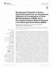 Research paper thumbnail of Biostimulant Potential of Humic Acids Extracted From an Amendment Obtained via Combination of Olive Mill Wastewaters (OMW) and a Pre-treated Organic Material Derived From Municipal Solid Waste (MSW)