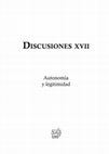 Research paper thumbnail of DISCUSIONES XVII: Autonomía y legitimidad