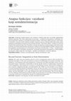 Research paper thumbnail of Anapus funkcijos: vaizduotė kaip semideterminacija / Beyond Function: Imagination as Semi-Determination