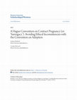 Research paper thumbnail of A Hague convention on contract pregnancy (or “surrogacy”): Avoiding ethical inconsistencies with the Convention on Adoption