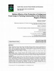 Research paper thumbnail of Welfare Effects of the Production of Indigenous Food Crops in Farming Communities in the Northern Region of Ghana