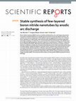 Research paper thumbnail of Stable synthesis of few-layered boron nitride nanotubes by anodic arc discharge