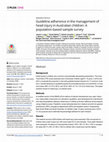 Research paper thumbnail of Guideline adherence in the management of head injury in Australian children: A population-based sample survey