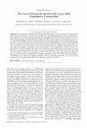 Research paper thumbnail of The cost of slowing the spread of the gypsy moth (Lepidoptera: Lymantriidae)