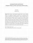 Research paper thumbnail of Sanctioning, Clientelism and Politicization: The Impact of Ethnicity on Primary and Secondary Education in Africa