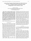 Research paper thumbnail of Analisa Rugi Tegangan Makrobending Serat Optik Multimode FTP 320-10 terhadap Pengaruh Pembebanan dengan Menggunakan Variasi Diameter Lilitan