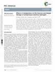 Research paper thumbnail of Effects of temperature on the fracture and fatigue damage of temperature sensitive hydrogels