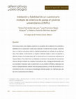 Research paper thumbnail of Validación y fiabilidad de un cuestionario múltiple de violencia de pareja (CRVPU)