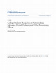 Research paper thumbnail of College students' responses to antismoking messages: Denial, defiance, and other boomerang effects