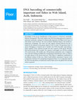 Research paper thumbnail of DNA barcoding of commercially important reef fishes in Weh Island, Aceh, Indonesia