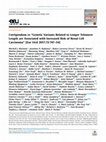 Research paper thumbnail of Corrigendum re "Genetic Variants Related to Longer Telomere Length are Associated with Increased Risk of Renal Cell Carcinoma" [Eur Urol 2017;72:747-54]