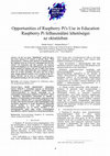 Research paper thumbnail of Opportunities of Raspberry Pi's Use in Education Raspberry