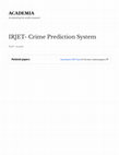 Research paper thumbnail of Crime Prediction System