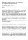 Research paper thumbnail of The role of entrepreneurship and enterprises for local economic development