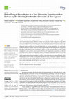 Research paper thumbnail of Foliar Fungal Endophytes in a Tree Diversity Experiment Are Driven by the Identity but Not the Diversity of Tree Species