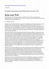 Research paper thumbnail of Keine neue Welt. Die gelungene Neuübersetzung von James Baldwins Roman "Another Country"