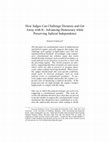 Research paper thumbnail of How Judges Can Challenge Dictators and Get Away with It