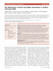 Research paper thumbnail of The effectiveness of bowel and bladder interventions in children with spina bifida