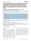 Research paper thumbnail of p-Hydroxyphenylpyruvate, an Intermediate of the Phe/Tyr Catabolism, Improves Mitochondrial Oxidative Metabolism under Stressing Conditions and Prolongs Survival in Rats Subjected to Profound Hemorrhagic Shock