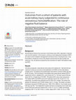 Research paper thumbnail of Outcomes from a cohort of patients with acute kidney injury subjected to continuous venovenous hemodiafiltration: The role of negative fluid balance