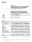 Research paper thumbnail of Predictors of renal function recovery among patients undergoing renal replacement therapy following orthotopic liver transplantation