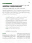 Research paper thumbnail of Circulating tumor cells detected only after surgery for non-small cell lung cancer: is it a predictor of recurrence?