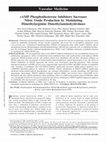 Research paper thumbnail of cAMP phosphodiesterase inhibitors increases nitric oxide production by modulating dimethylarginine dimethylaminohydrolases