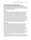 Research paper thumbnail of Explaining the Rise of Moralizing Religions: A test of competing hypotheses using the Seshat Databank