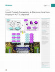 Research paper thumbnail of Liquid Crystals Comprising π-Electronic Ions from Porphyrin–AuIII Complexes