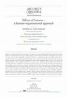 Research paper thumbnail of Effects of botnets - a human-organisational approach