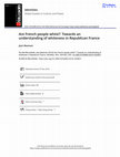 Research paper thumbnail of Are French people white?: Towards an understanding of whiteness in Republican France