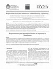 Research paper thumbnail of Requerimientos para laboratorios híbridos en Ingeniería de Manufactura