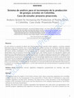 Research paper thumbnail of Sistema de análisis para el incremento de la producción de granjas avícolas en Colombia. Caso de estudio: proyecto proavícola