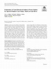 Research paper thumbnail of Estimation of Total Dissolved Solids in Water Bodies by Spectral Indices Case Study: Shatt al-Arab River