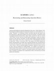 Research paper thumbnail of Reorienting and Renovating Anarchist History