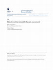 Research paper thumbnail of Effective urban landslide hazard assessment