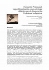 Research paper thumbnail of La problematización como estrategia didáctica para la Intervención