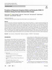 Research paper thumbnail of Prevalence of Depression Symptoms Before and During the COVID-19 Pandemic Among Two Asian American Ethnic Groups